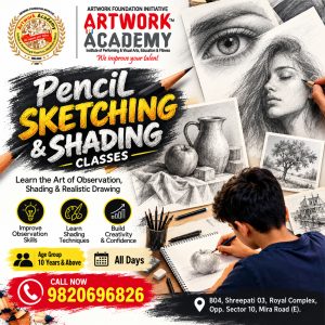 Pencil Sketching and shading classes in Mira Road